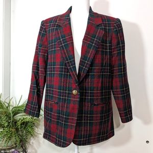 Sag Harbor Vintage Plaid Blazer Size 12